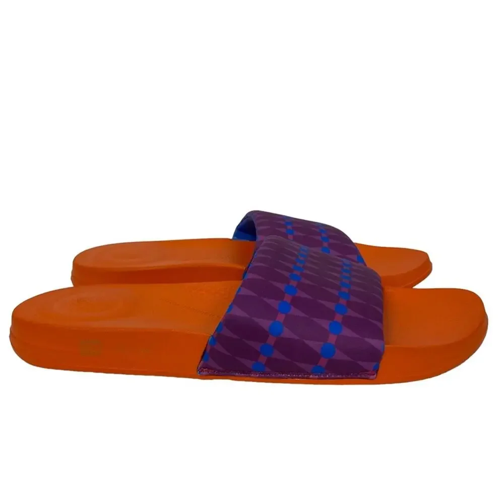 Fitflop Iqushion X Yinka Ilori Men's Violet Blue Haze Slide Sandal Shoes Size 12